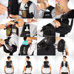 Imagen de Combo chaleco WEIS Flex EVO + 2 botellas flexibles 500cc pico corto + 2 bombillas pico largo