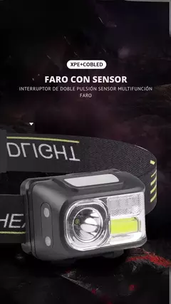 Linterna frontal cabeza con sensor 400lm USB 4120 - HEADLIGHT en internet