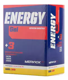Repositor energético +3 (con cafeína) Caja x12 Limón - Gel Energy Mervick Lab