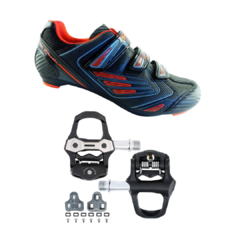 Combo Zapatilla Ruta Sbk Atlantis + Pedales Zeray con calas
