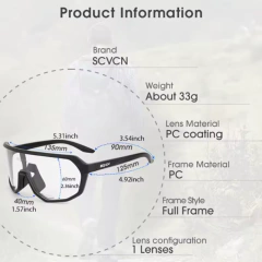 Lentes ciclismo running fotocromáticos BR - SCVCN - comprar online