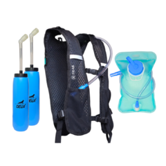 Combo chaleco Sportace + Bolsa de hidratación 1L + 2 botellas blandas 500cc con bombilla