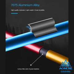 Bastones trekking fibra de carbono plegables 153g para altura 1,60m a 1,70m E4201 par - AONIJIE - X-TRAIL