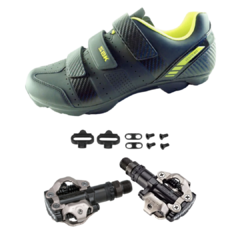 Zapatilla ciclismo MBT Protect SBK + Pedales MTB Shimano M520 con calas