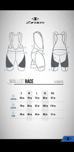 Calza Corta Con Badana Con tiradores Hombre Race - ZIROOX - X-TRAIL