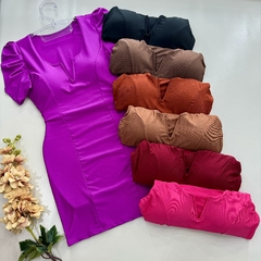 Vestido V Manguinhas - comprar online