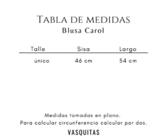 BLUSA CAROL - SIN CAMBIO - comprar online