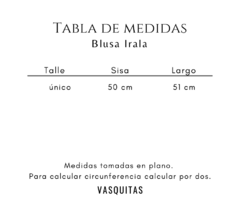 BLUSA IRALA - SIN CAMBIO en internet