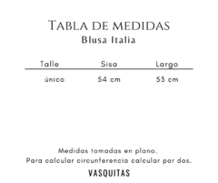 BLUSA ITALIA - SIN CAMBIO