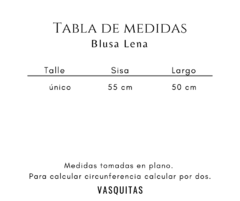 BLUSA LENA - SIN CAMBIO en internet