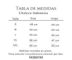 Imagen de CHALECO INDONESIA NEGRO - SIN CAMBIO