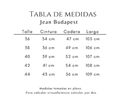 JEAN WIDE LEG BUDAPEST