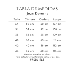 JEAN BAGGY DOROTHY - SIN CAMBIO - tienda online