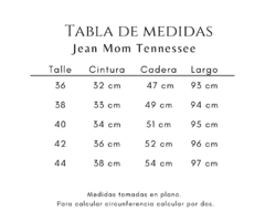 JEAN MOM TENNESSEE - SIN CAMBIO - tienda online