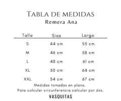 REMERA ANA CELESTE | Talle S al XXL - SIN CAMBIO - tienda online