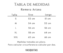 REMERA ARIANA CELESTE | TALLE S-XXL