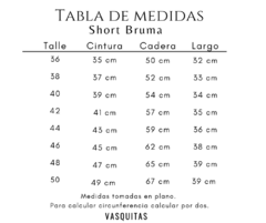 SHORT BRUMA | TALLE 36-50 - SIN CAMBIO - tienda online