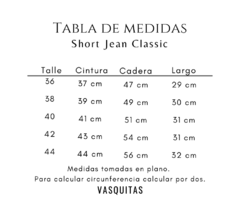 SHORT JEAN CLASSIC - SIN CAMBIO - comprar online
