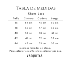 SHORT LARA | TALLE 36 AL 44 - SIN CAMBIO - comprar online