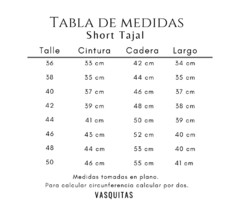 SHORT JEAN TAJAL | TALLE 36-50 - SIN CAMBIO