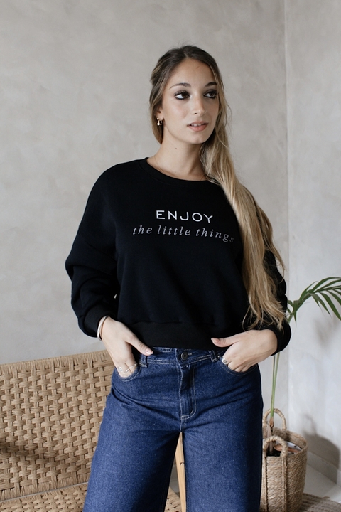 BUZO ENJOY NEGRO | TALLE S-XL - SIN CAMBIO - comprar online