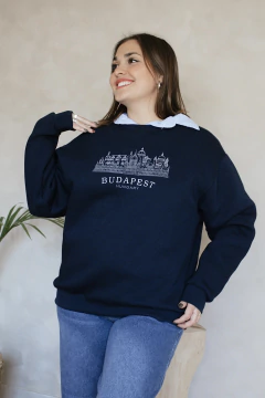 BUZO BUDAPEST AZUL | TALLE S-XL - SIN CAMBIO - tienda online