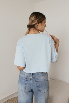 REMERA CROP CELESTE | Talle S al XXL en internet
