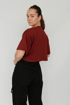 REMERA CROP BORDO - SIN CAMBIO - VASQUITAS