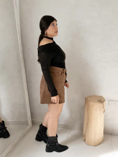Imagen de FALDA BILBAO GAMUZA MARRÓN | T. S-XXXL