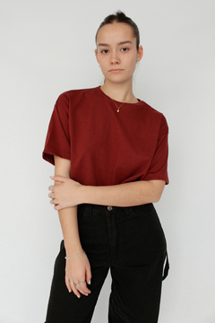 REMERA CROP BORDO - SIN CAMBIO