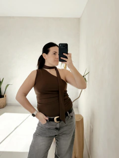 TOP SCARLETT CHOCO | TALLE S - XXL