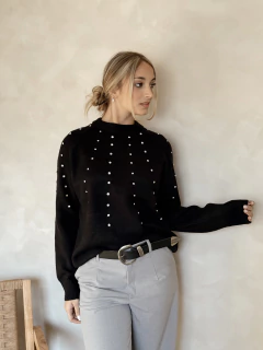 SWEATER PERLA | NEGRO - SIN CAMBIO en internet