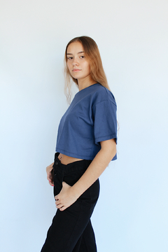 REMERA CROP AZUL | Talle S al XXL - SIN CAMBIO - comprar online
