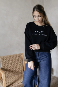 Imagen de BUZO ENJOY NEGRO | TALLE S-XL - SIN CAMBIO