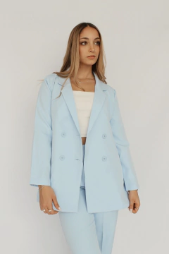 PANTALÓN ARMANI CELESTE - SIN CAMBIO - comprar online