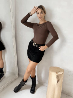 FALDA BILBAO GAMUZA NEGRO | T. S-XXXL - VASQUITAS