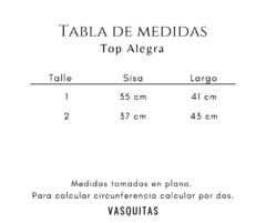 TOP ALEGRA - SIN CAMBIO - comprar online