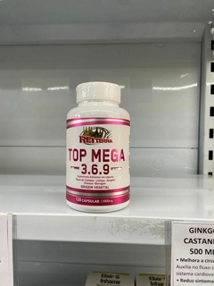 TOP MEGA/ÔMEGA 3,6,9 MULHER - REI TERRA/KING EARTH 120 CAPSÚLAS DE 1000mg