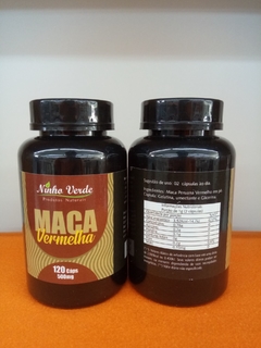MACA PERUANA VERMELHA - NINHO VERDE 120 CAPSÚLAS DE 500mg