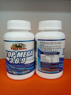 TOP MEGA/ÔMEGA 3,6,9 - REI TERRA/KING EARTH 120 CAPSÚLAS DE 1000mg