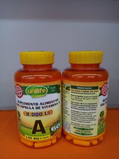 VITAMINA A - UNILIFE 60 CAPSÚLAS DE 500mg
