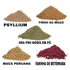 Kit Beterraba, Fibra De Maçã, Psyllium, Maca E Ora-pro-nóbis