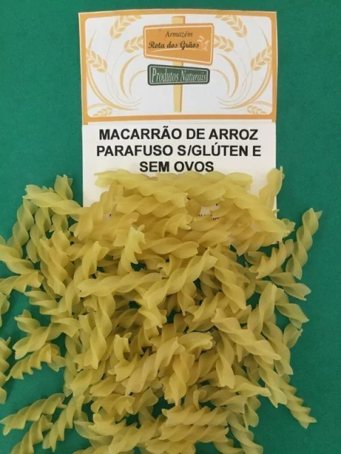 MACARRÃO DE ARROZ PARAFUSO S/GLÚTEN S/OVOS - 100g