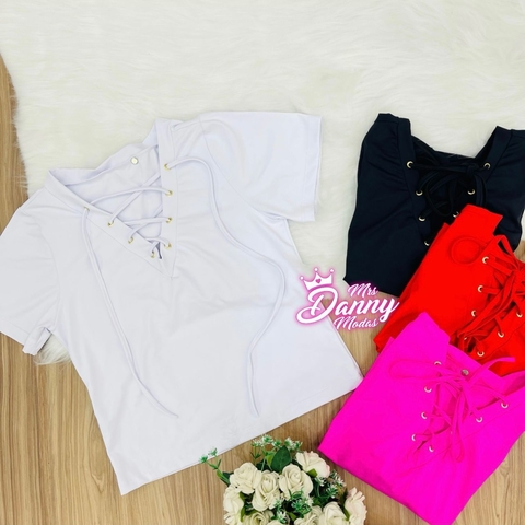 Blusinha Ilhós Amarrar Plus