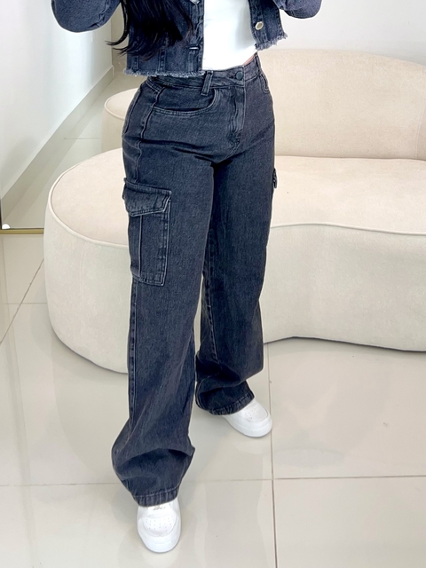 Calça Jeans cargo 1 bolso Ref: 0100101 - comprar online