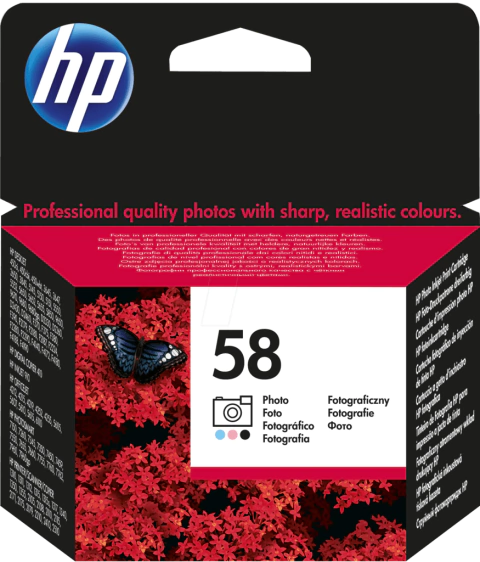 Cartucho de tinta inkjet original HP 58 - C6658A