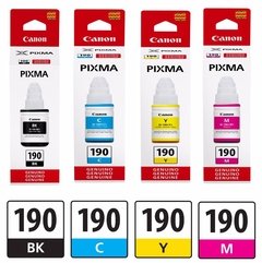 Combo tanques de tinta originales Canon GI-190 (Delivery pack 4 colores)