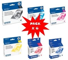 Cartuchos de tinta inkjet originales Epson T054 (Delivery Pack 6 colores)