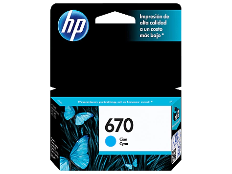 Cartucho de tinta inkjet original HP 670 - CZ114AL