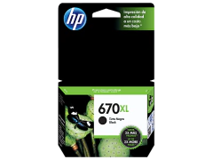 Cartucho de tinta inkjet original HP 670XL - CZ117AL
